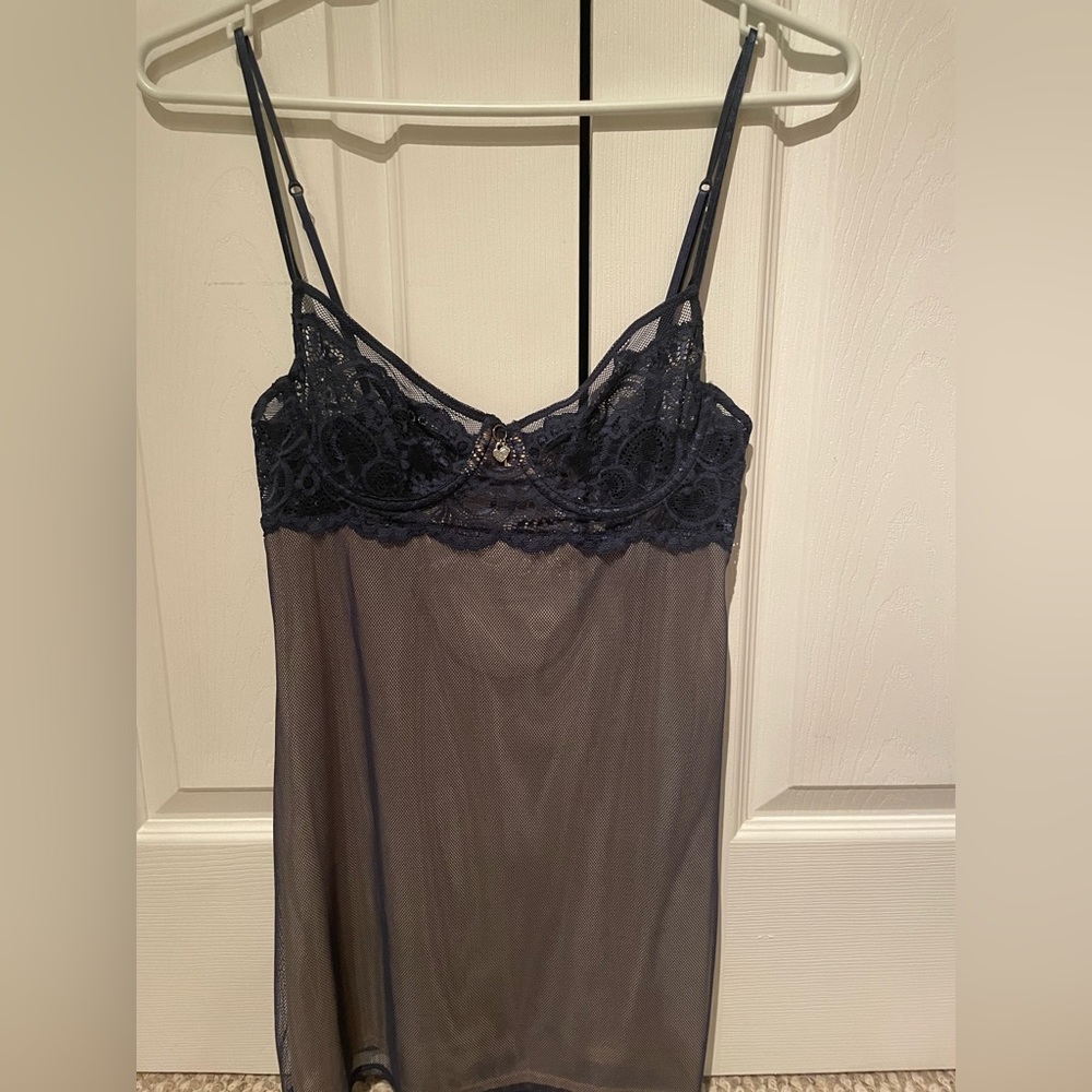 Like new Victorias Secret blue negligee. Size small.